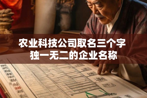 农业科技公司取名三个字 独一无二的企业名称 农业科技公司取名三个字 独一无二的企业名称