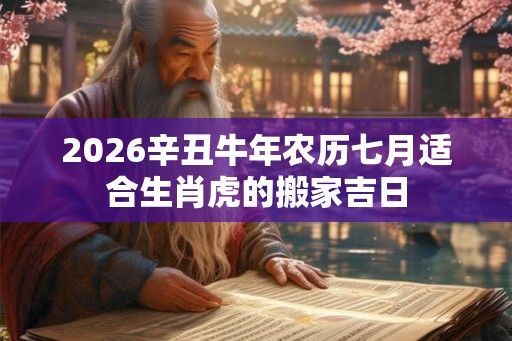 2026辛丑牛年农历七月适合生肖虎的搬家吉日