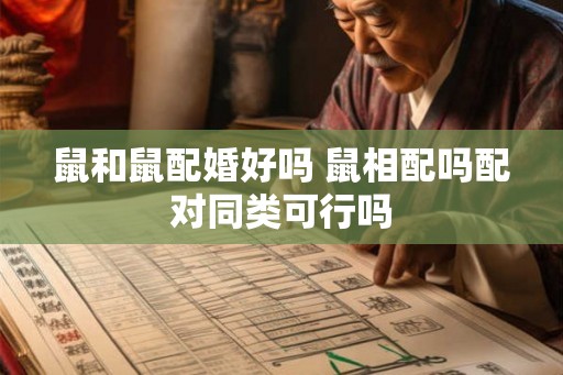 鼠和鼠配婚好吗 鼠相配吗配对同类可行吗