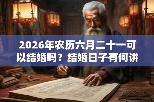 2026年农历六月二十一可以结婚吗？结婚日子有何讲究？