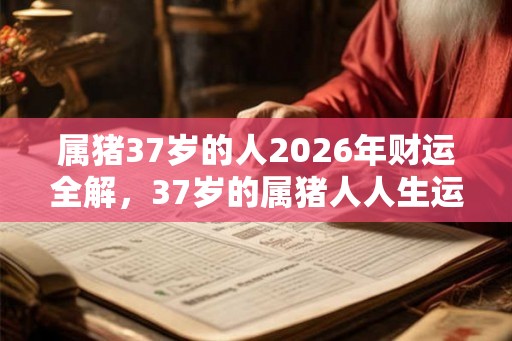属猪37岁的人2026年财运全解，37岁的属猪人人生运势如何？