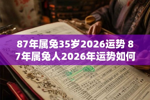 87年属兔35岁2026运势 87年属兔人2026年运势如何 87年属兔35岁2026运势 87年属兔人2026年运势如何