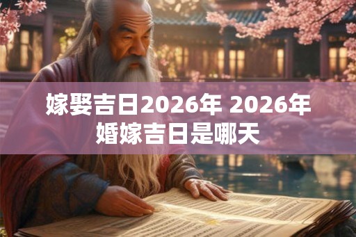 嫁娶吉日2026年 2026年婚嫁吉日是哪天