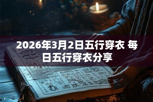2026年3月2日五行穿衣 每日五行穿衣分享 2026年3月2日五行穿衣 每日五行穿衣分享