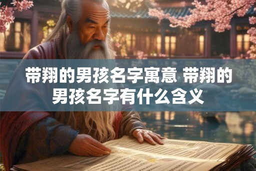 带翔的男孩名字寓意 带翔的男孩名字有什么含义 带翔的男孩名字寓意 带翔的男孩名字有什么含义