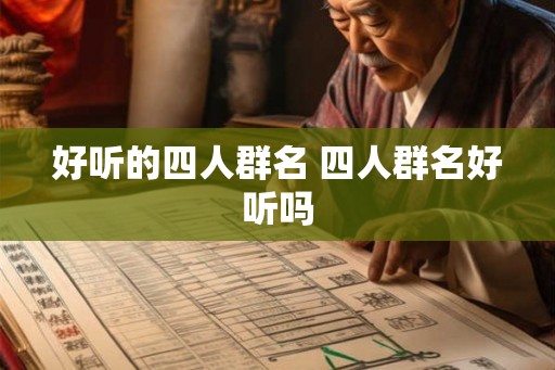 好听的四人群名 四人群名好听吗