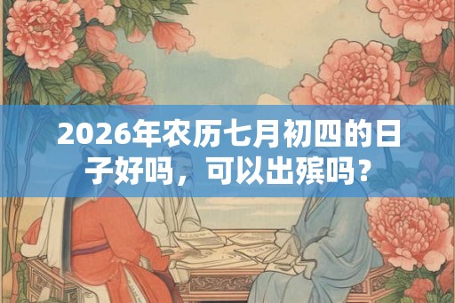 2026年农历七月初四的日子好吗,可以出殡吗? 2026年农历七月初四的日子好吗,可以出殡吗?