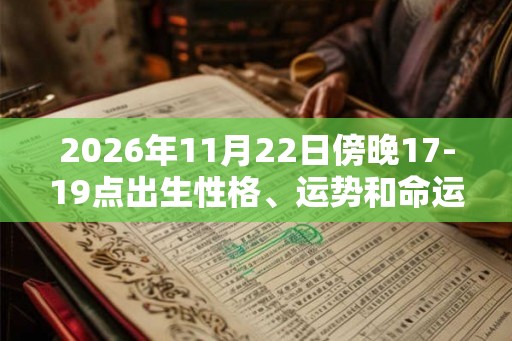 2026年11月22日傍晚17-19点出生性格、运势和命运