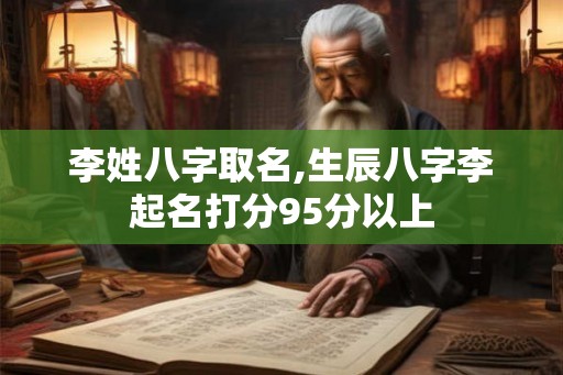 李姓八字取名,生辰八字李起名打分95分以上