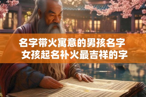 名字带火寓意的男孩名字  女孩起名补火最吉祥的字