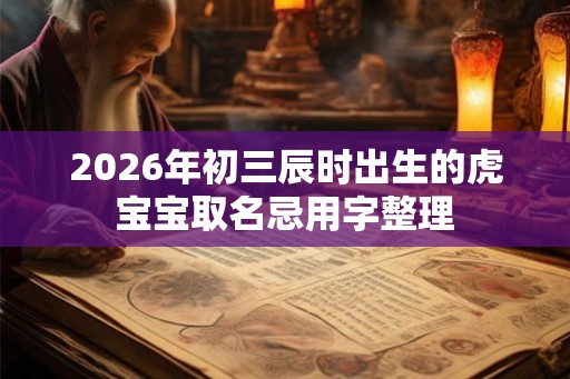 2026年初三辰时出生的虎宝宝取名忌用字整理