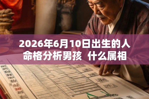 2026年6月10日出生的人命格分析男孩  什么属相