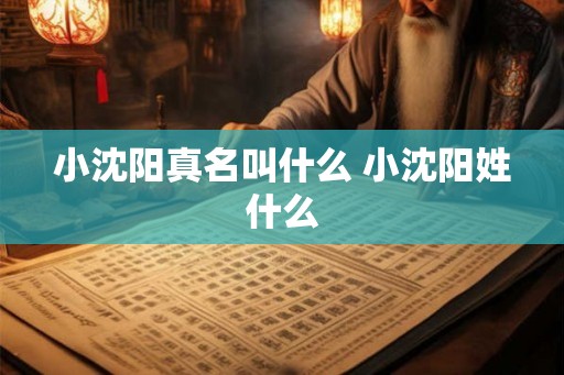 小沈阳真名叫什么 小沈阳姓什么 小沈阳真名叫什么 小沈阳姓什么
