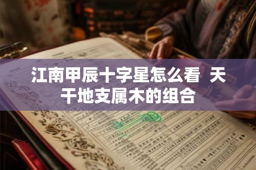 江南甲辰十字星怎么看  天干地支属木的组合