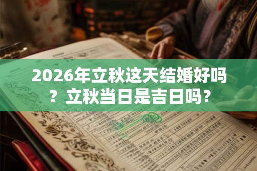 2026年立秋这天结婚好吗？立秋当日是吉日吗？
