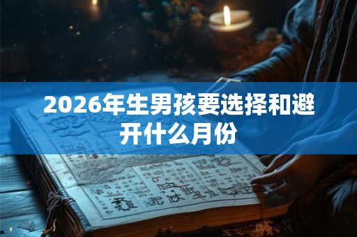 2026年生男孩要选择和避开什么月份