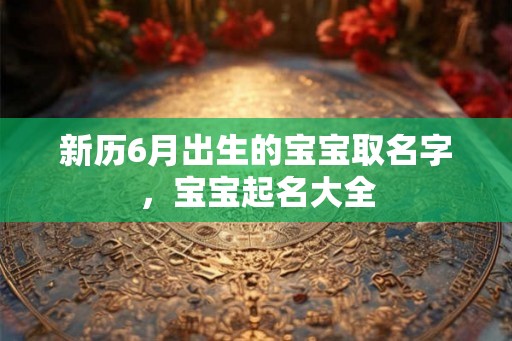 新历6月出生的宝宝取名字，宝宝起名大全