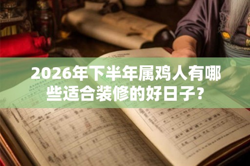 2026年下半年属鸡人有哪些适合装修的好日子？