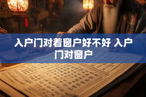 入户门对着窗户好不好 入户门对窗户