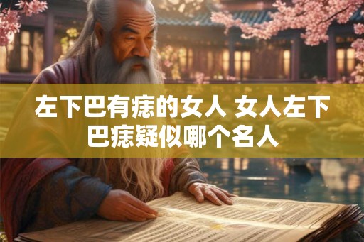 左下巴有痣的女人 女人左下巴痣疑似哪个名人