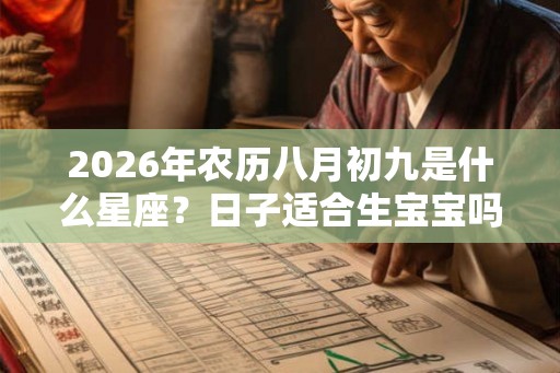 2026年农历八月初九是什么星座？日子适合生宝宝吗？