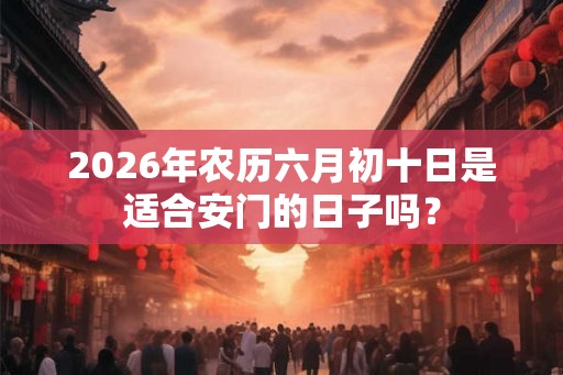 2026年农历六月初十日是适合安门的日子吗？