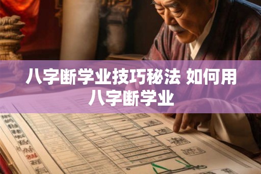 八字断学业技巧秘法 如何用八字断学业 八字断学业技巧秘法 如何用八字断学业