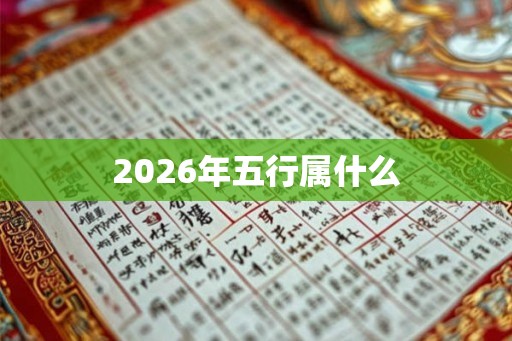2026年五行属什么
