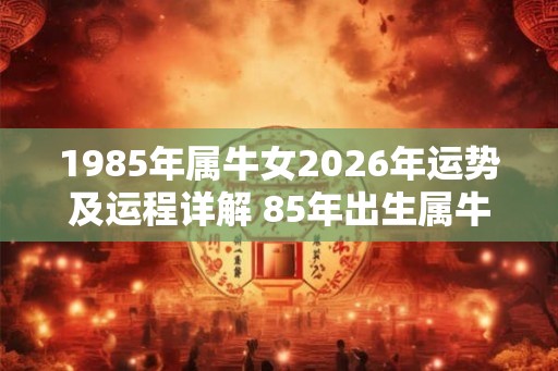 1985年属牛女2026年运势及运程详解 85年出生属牛人2026全年每月运势女性
