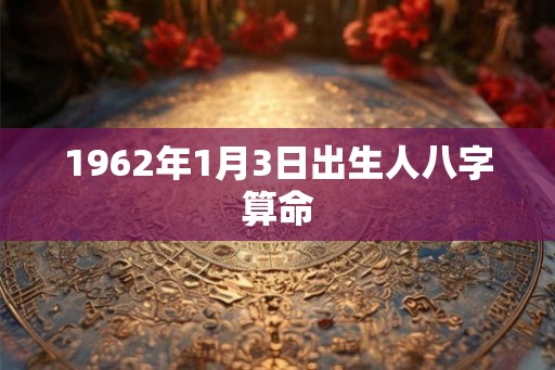 1962年1月3日出生人八字算命