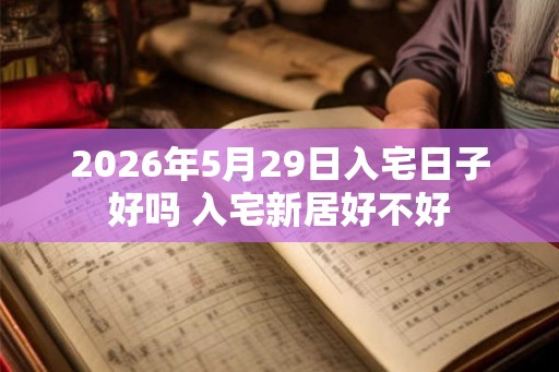 2026年5月29日入宅日子好吗 入宅新居好不好