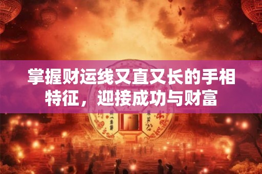 掌握财运线又直又长的手相特征，迎接成功与财富