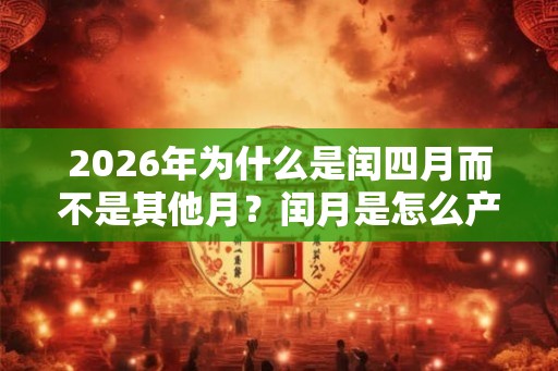 2026年为什么是闰四月而不是其他月？闰月是怎么产生的？