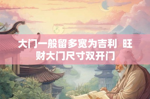 大门一般留多宽为吉利 旺财大门尺寸双开门 大门一般留多宽为吉利 旺财大门尺寸双开门