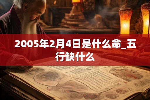 2005年2月4日是什么命_五行缺什么