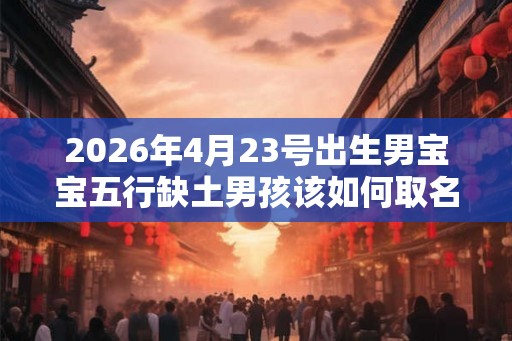 2026年4月23号出生男宝宝五行缺土男孩该如何取名