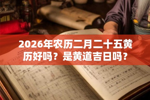 2026年农历二月二十五黄历好吗？是黄道吉日吗？
