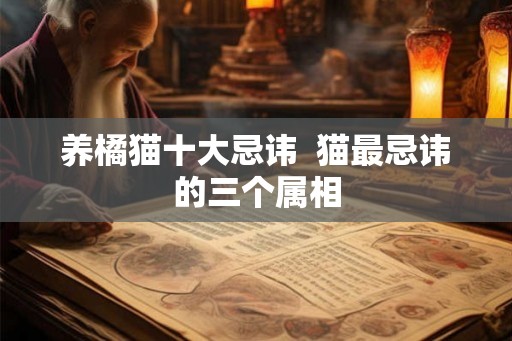 养橘猫十大忌讳  猫最忌讳的三个属相