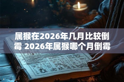属猴在2026年几月比较倒霉 2026年属猴哪个月倒霉 属猴在2026年几月比较倒霉 2026年属猴哪个月倒霉
