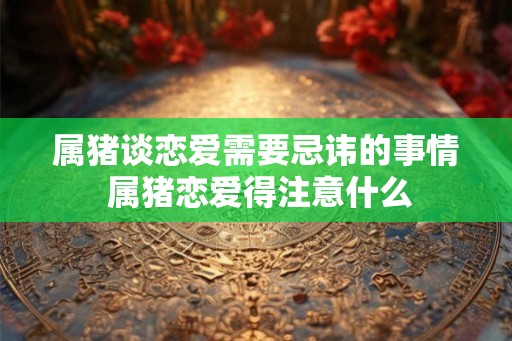 属猪谈恋爱需要忌讳的事情 属猪恋爱得注意什么