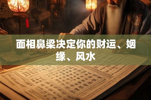 面相鼻梁决定你的财运、姻缘、风水