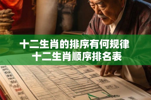 十二生肖的排序有何规律 十二生肖顺序排名表 十二生肖的排序有何规律 十二生肖顺序排名表