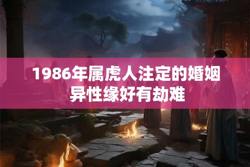 1986年属虎人注定的婚姻 异性缘好有劫难