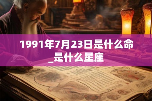 1991年7月23日是什么命_是什么星座