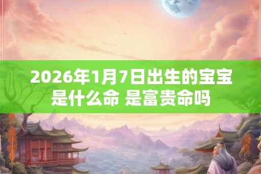 2026年1月7日出生的宝宝是什么命 是富贵命吗