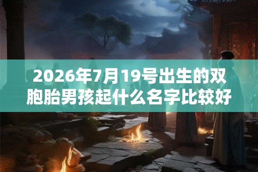 2026年7月19号出生的双胞胎男孩起什么名字比较好,五行属什么 2026年7月19号出生的双胞胎男孩起什么名字比较好,五行属什么
