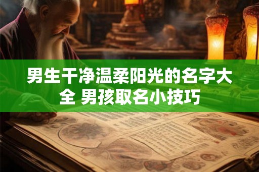 男生干净温柔阳光的名字大全 男孩取名小技巧 男生干净温柔阳光的名字大全 男孩取名小技巧