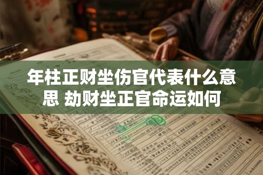 年柱正财坐伤官代表什么意思 劫财坐正官命运如何