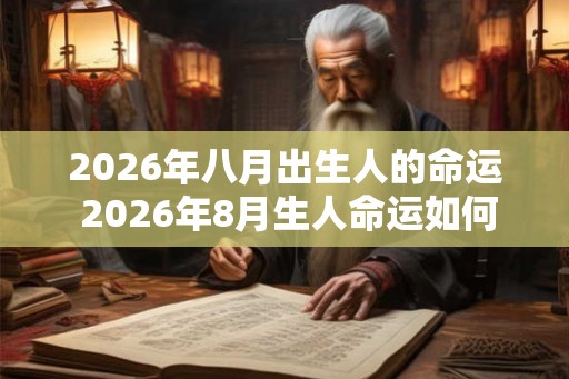 2026年八月出生人的命运 2026年8月生人命运如何
