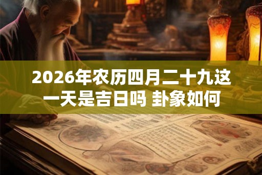 2026年农历四月二十九这一天是吉日吗 卦象如何